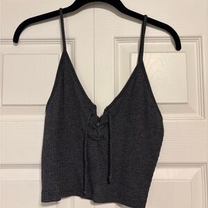 Brandy Melville Dark Gray Ribbed Camisole
